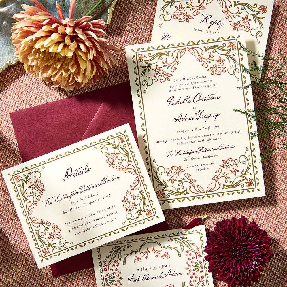 Ornamental Autumn Wedding Invitation