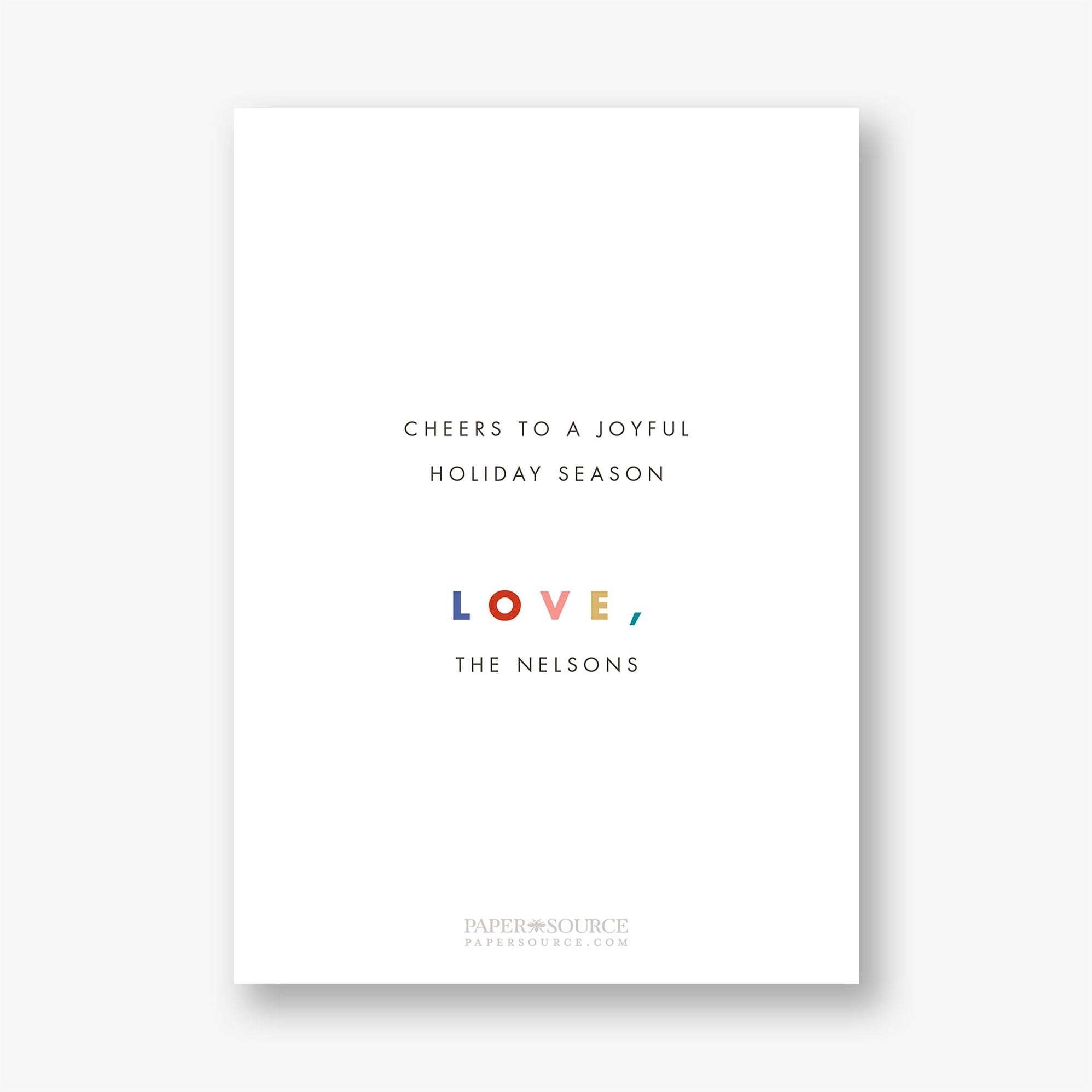 Colorful Peace Joy Love Holiday Photo Card