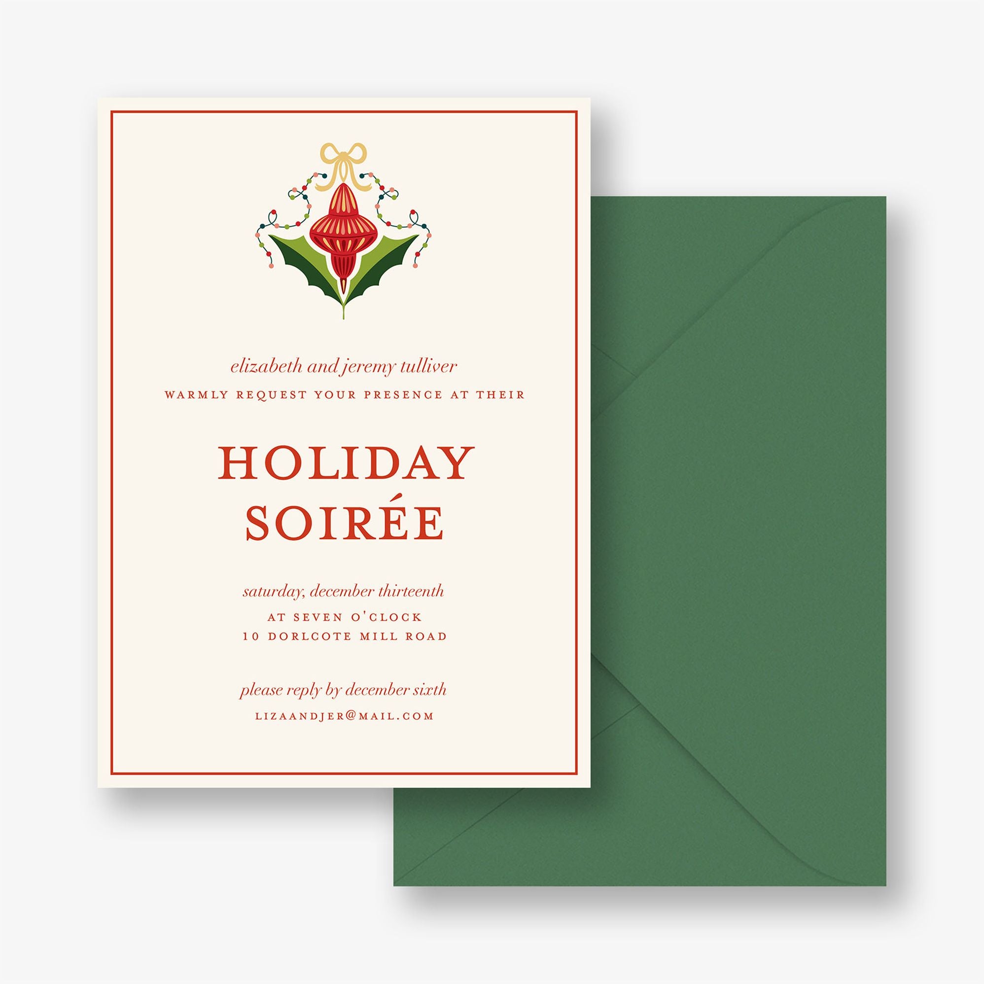 Vintage Ornament Party Invitation