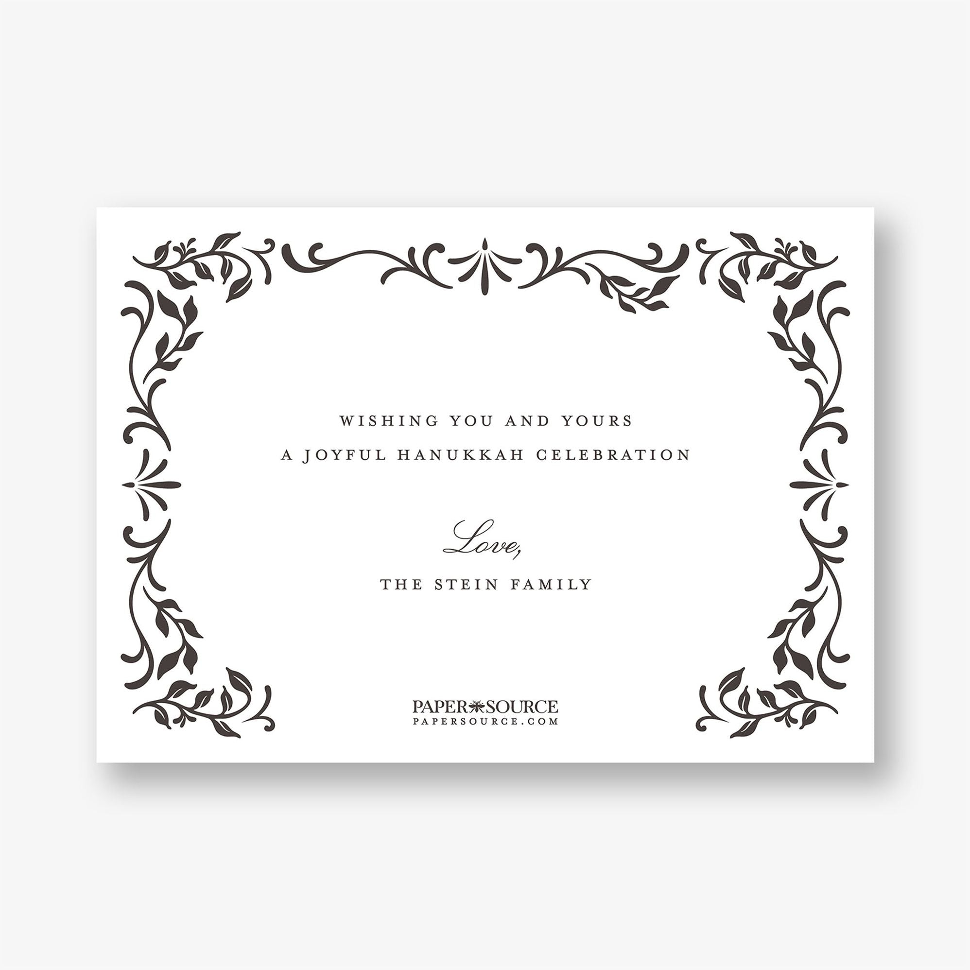 Botanical Menorah Foil Frame Holiday Photo Card