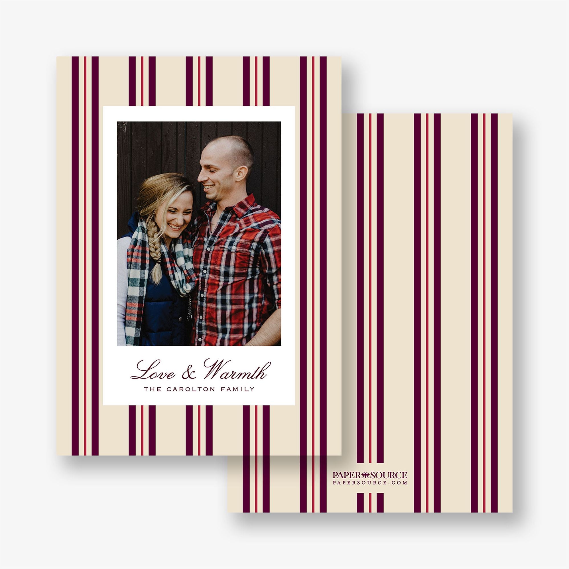 Pinstripe Holiday Photo Card