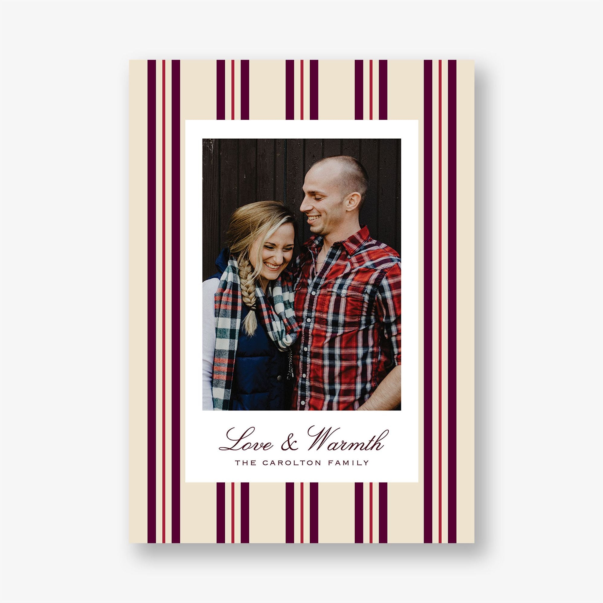 Pinstripe Holiday Photo Card