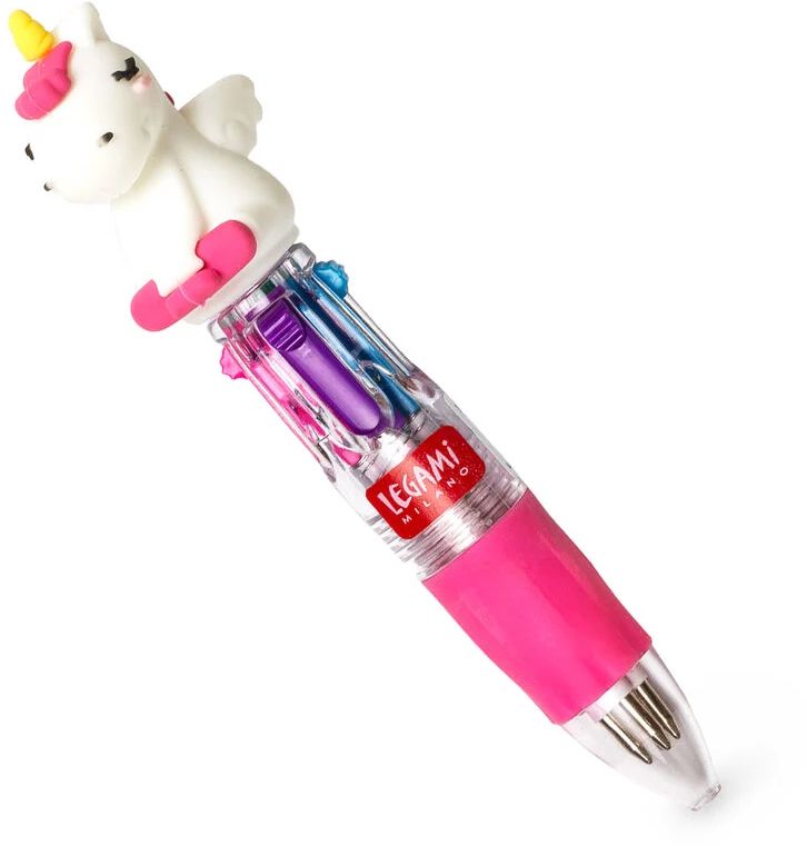 Legami Mini 4-Color Ballpoint Pen - Mini Magic Rainbow - Unicorn