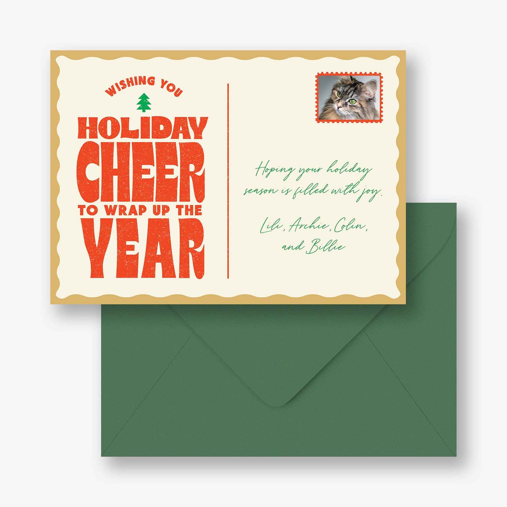 Postage Holiday Photo Card