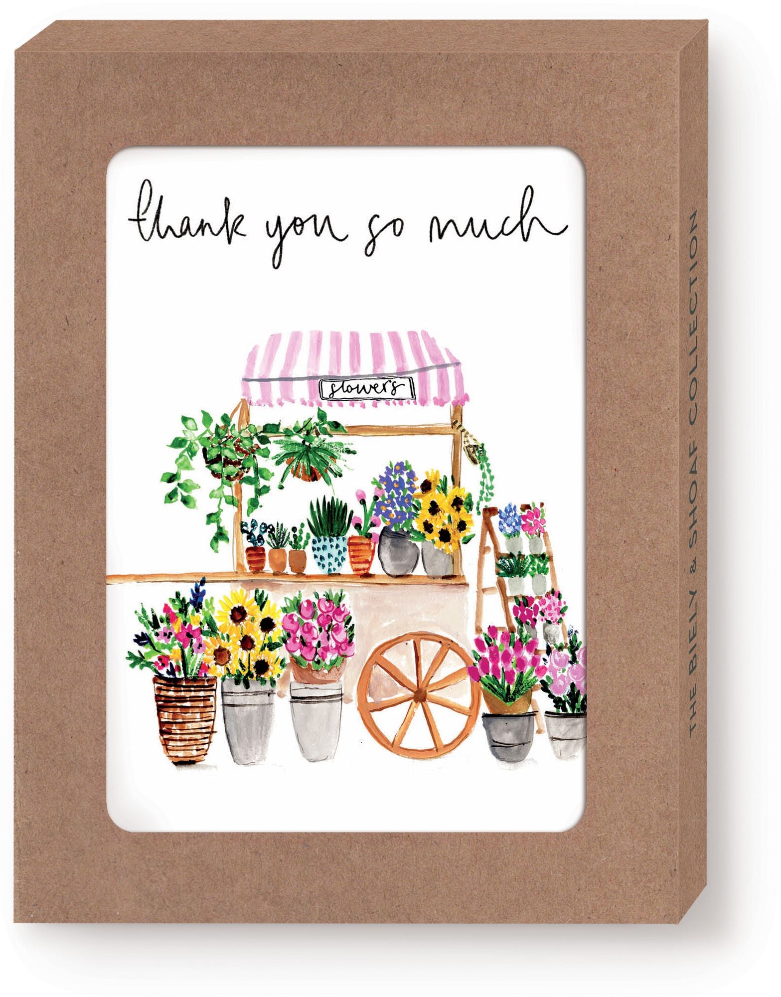 TYOU Flower Cart Thank You Boxed Notecards S/10