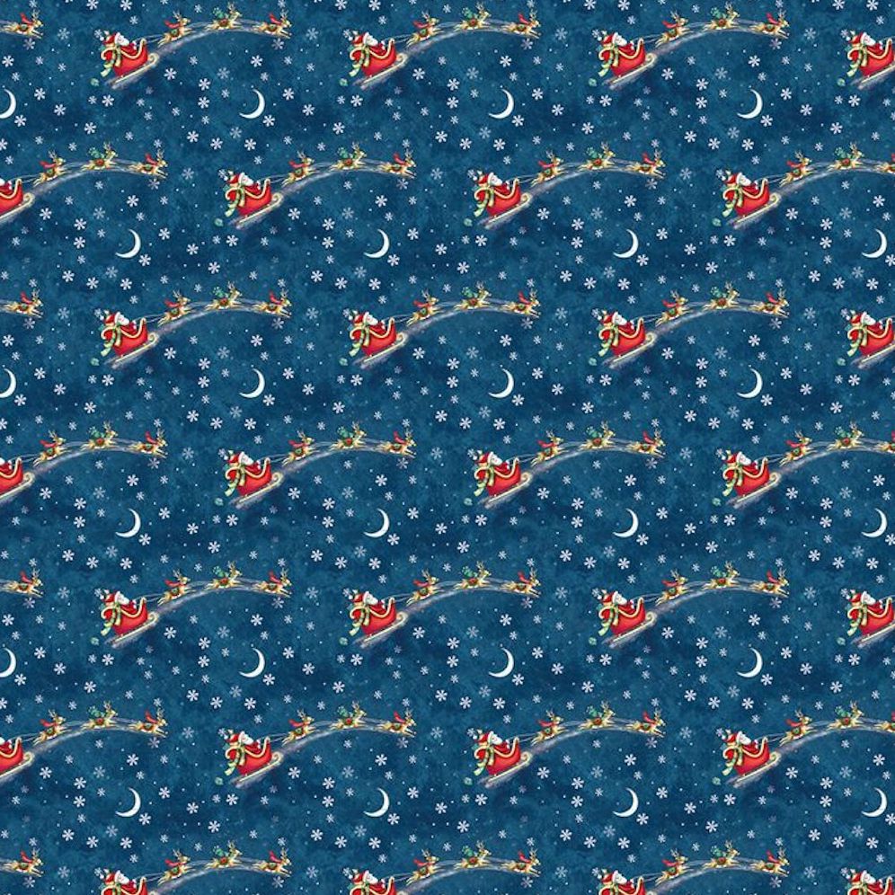 Santa Sleigh Flat Wrap