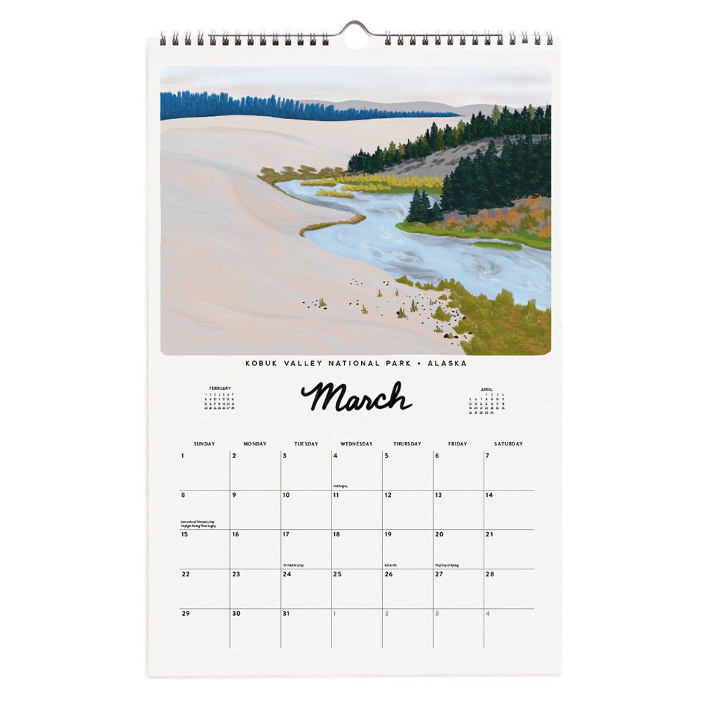 2026 Slightly Stationery National Parks Wall Calendar