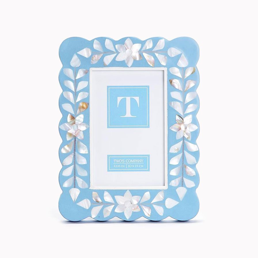 Blue Floral 4x6 Frame