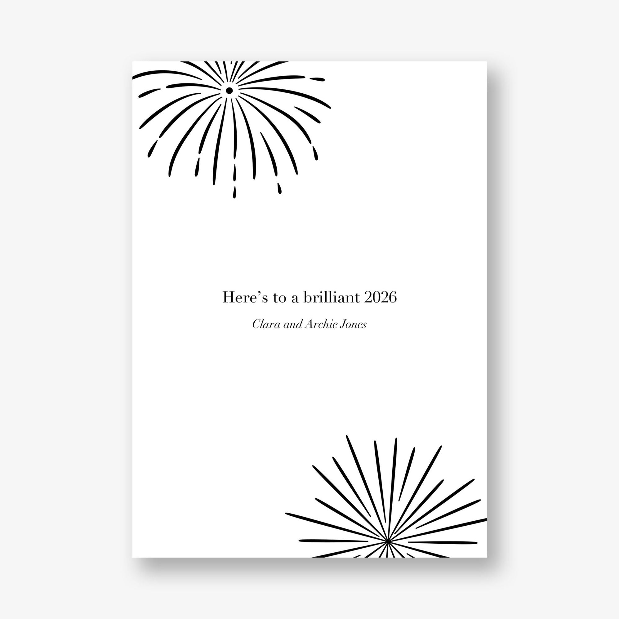 Sparkling New Year Greeting Card