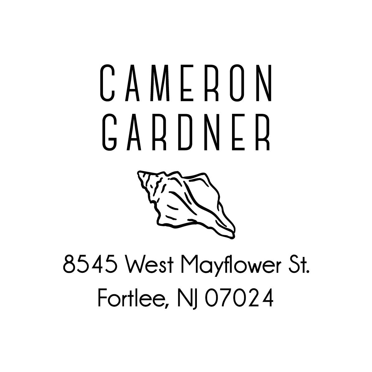 Single Seashell Custom Stamp and Stamp Tool