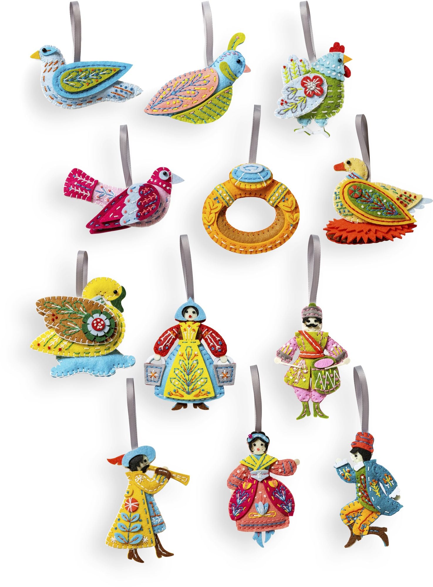 12 Days of Christmas Felt Ornaments Kit