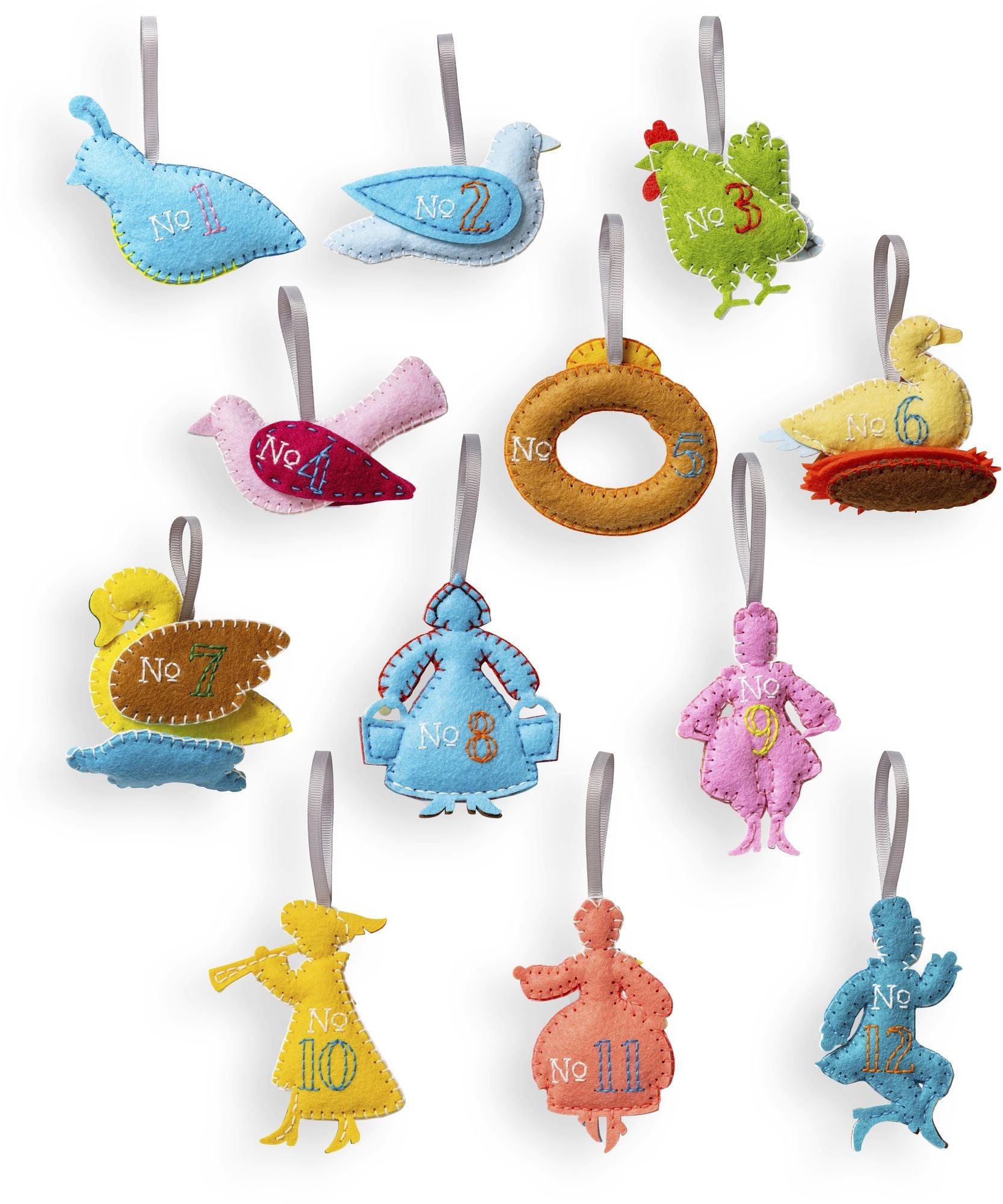 12 Days of Christmas Felt Ornaments Kit