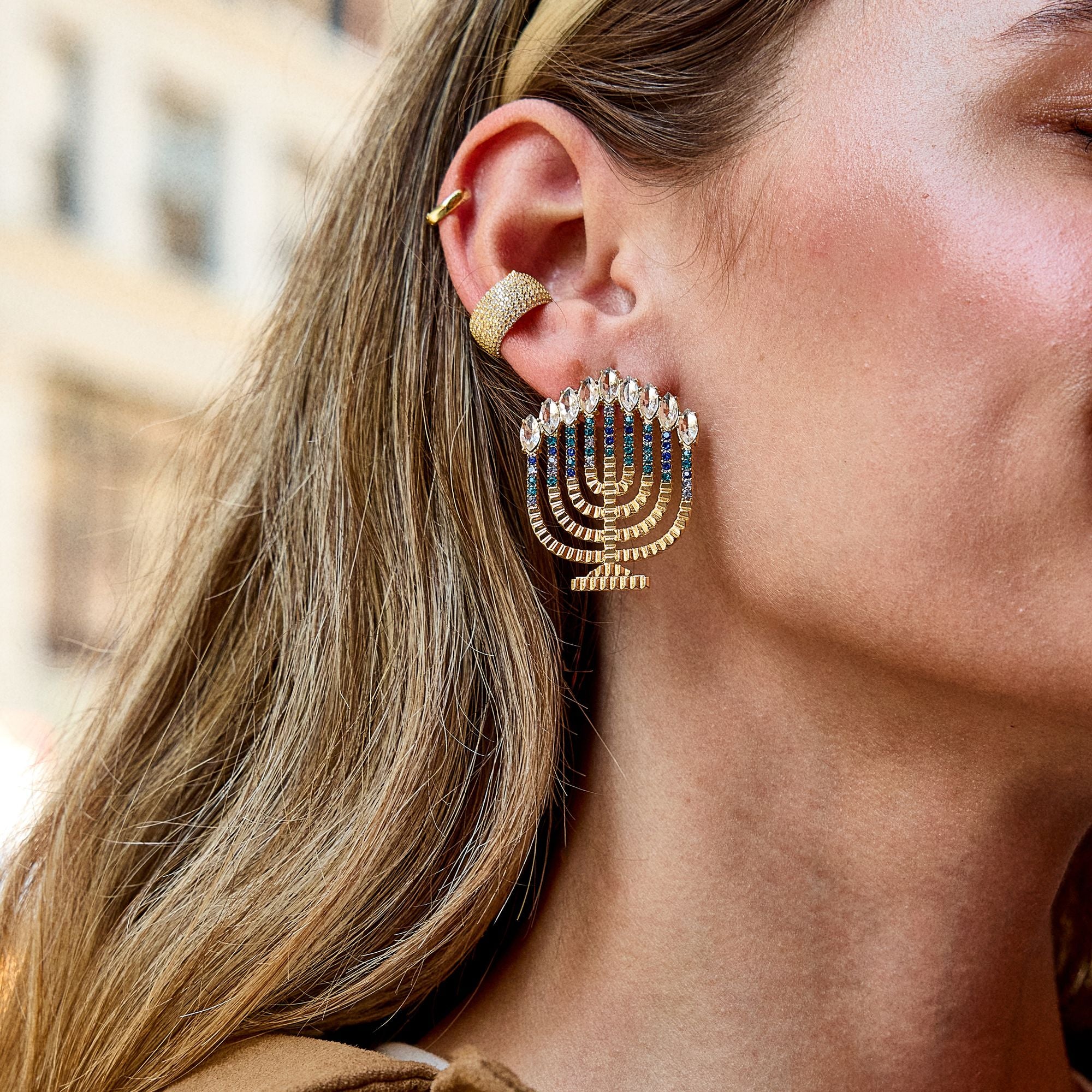BaubleBar Menorah Earrings