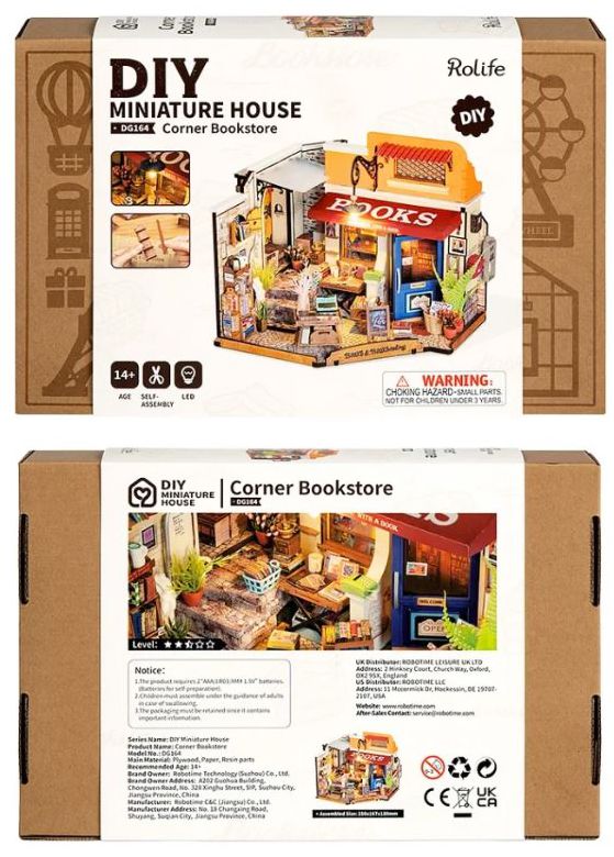 DIY Miniature House Corner Bookstore