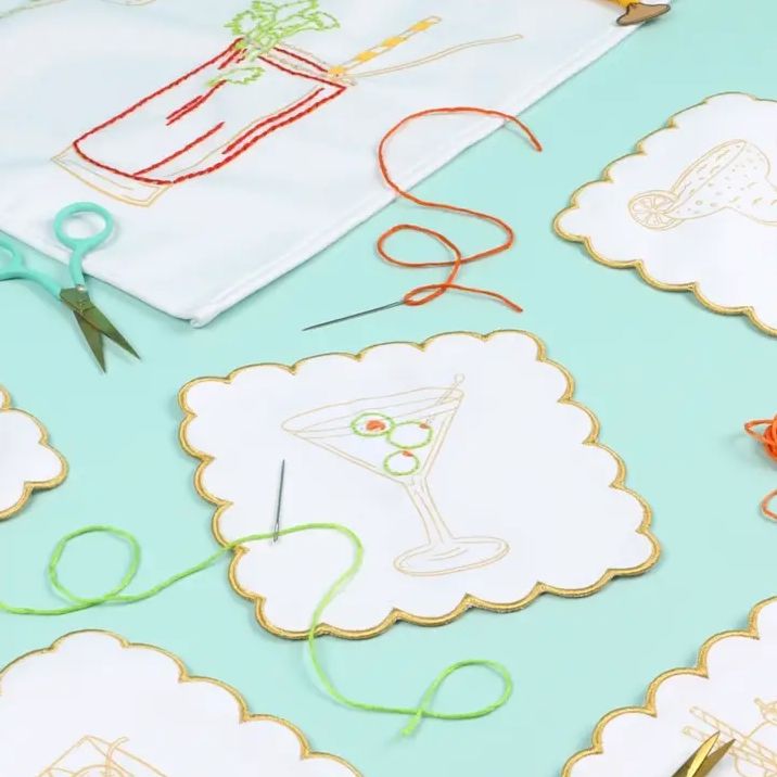 Stitch Your Cocktails Napkins