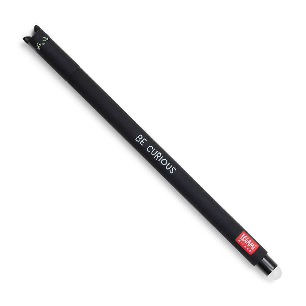 Black Kitty Erasable Gel Pen - Black Ink