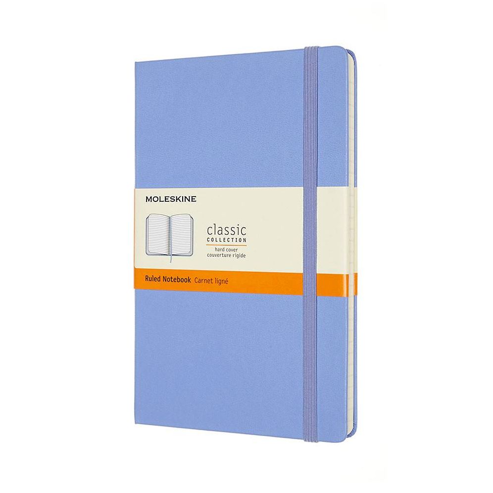 Moleskine Classic Notebook, Large, Ruled, Hydrangea Blue, Hard