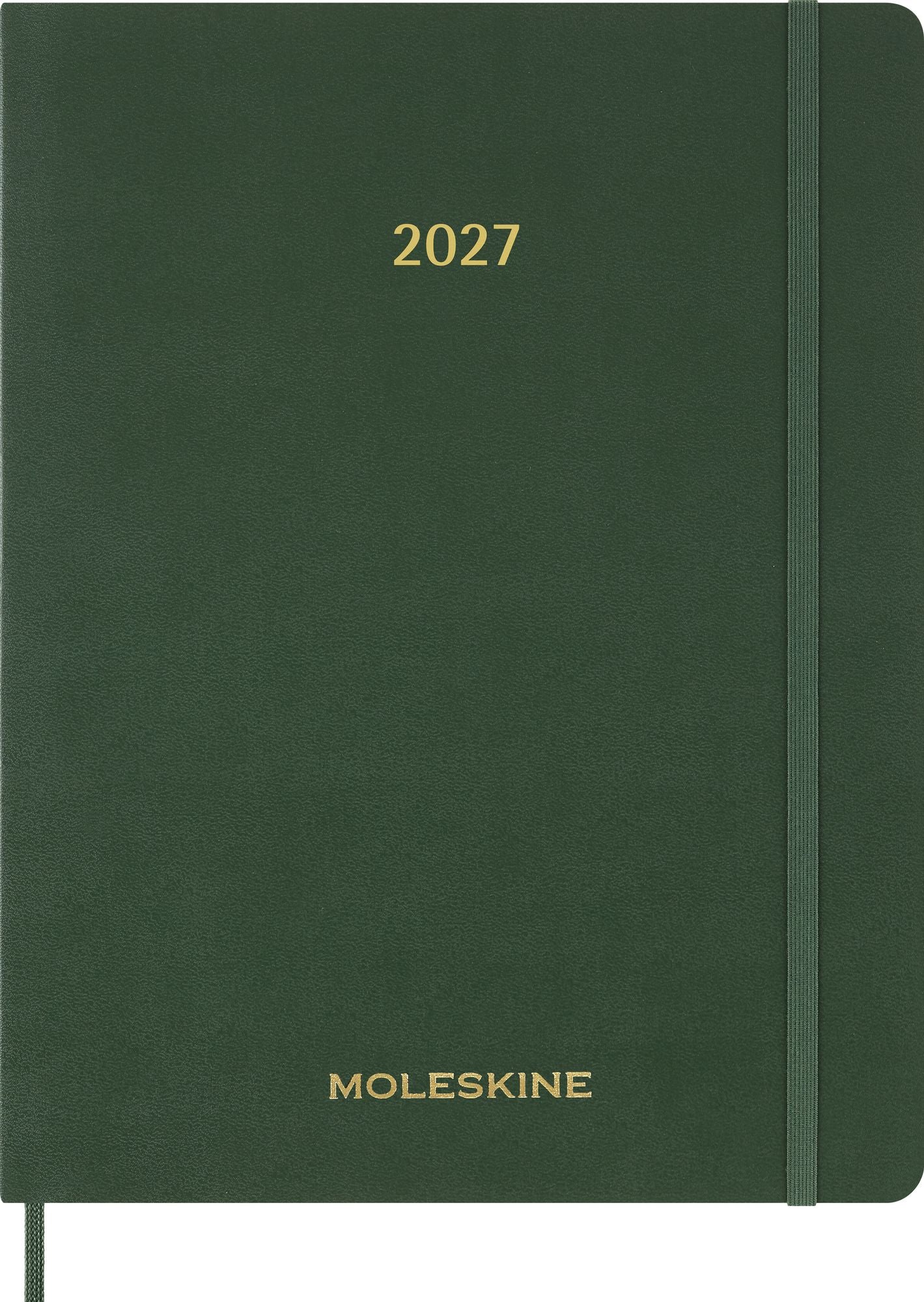 2027 Moleskine 15-Month Essential Planner, Soft Cover, Weekly Vertical, XXL (8.5" x 11"), Myrtle Green, 128 pages