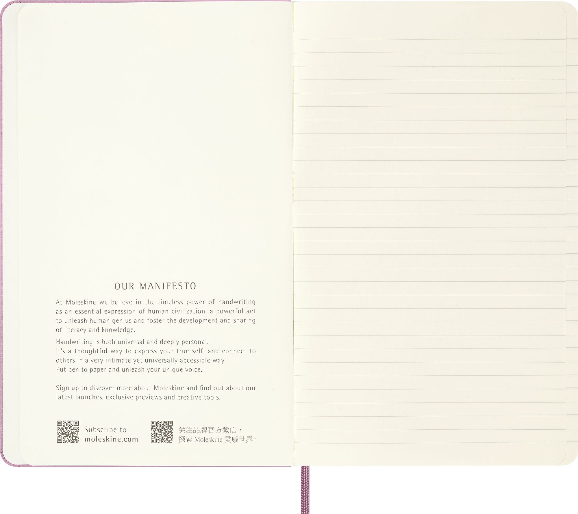 Moleskine Colored Patterned Notebook, Hard Cover, Large (5" x 8.25") Ruled/Lined, Majestic Pink, 240 Pages