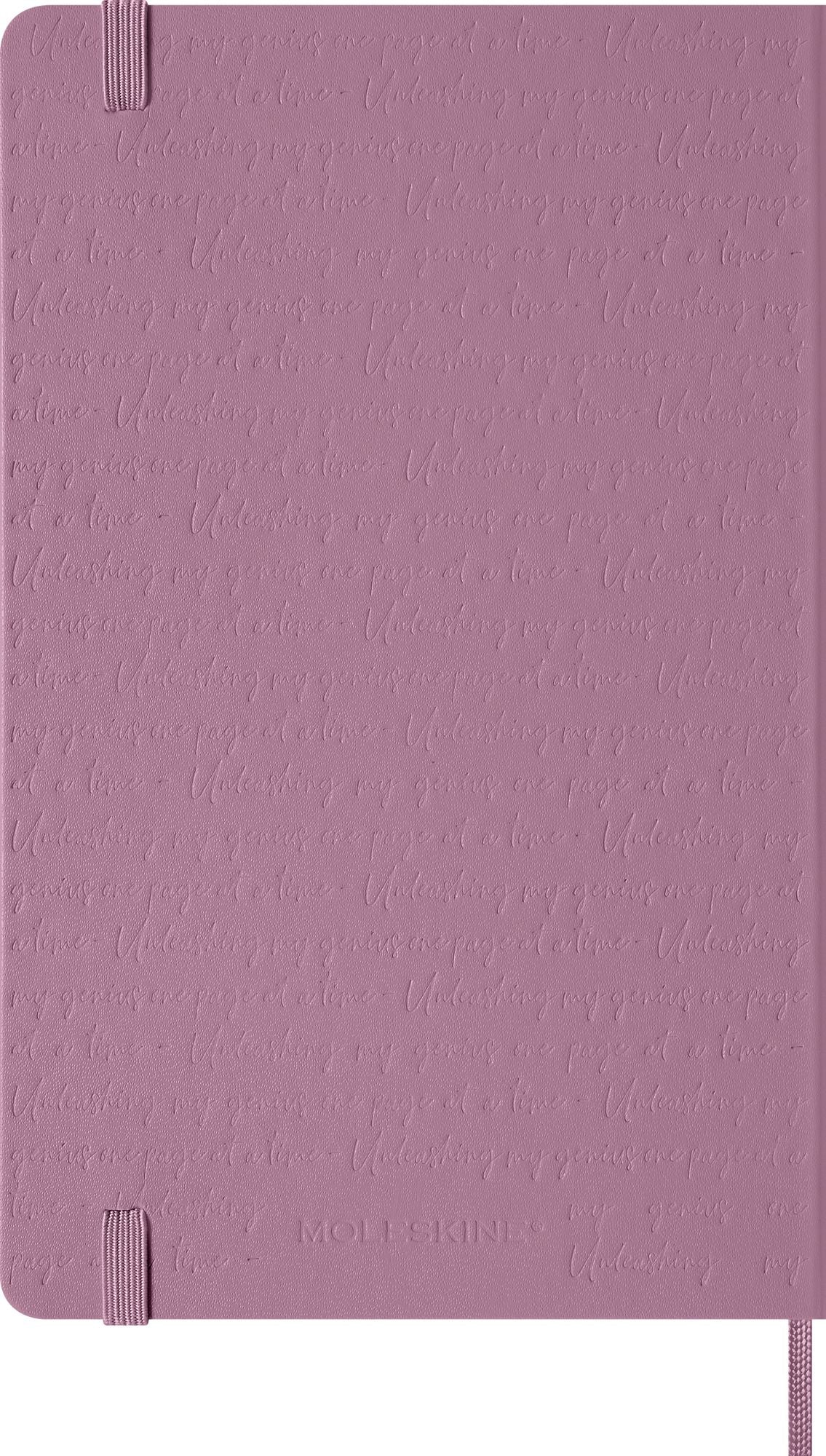 Moleskine Colored Patterned Notebook, Hard Cover, Large (5" x 8.25") Ruled/Lined, Majestic Pink, 240 Pages