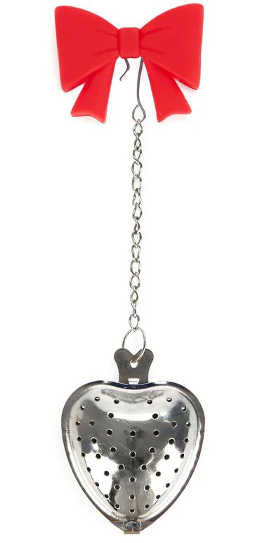 Coquette Tea Infuser with Romantic Red Bow