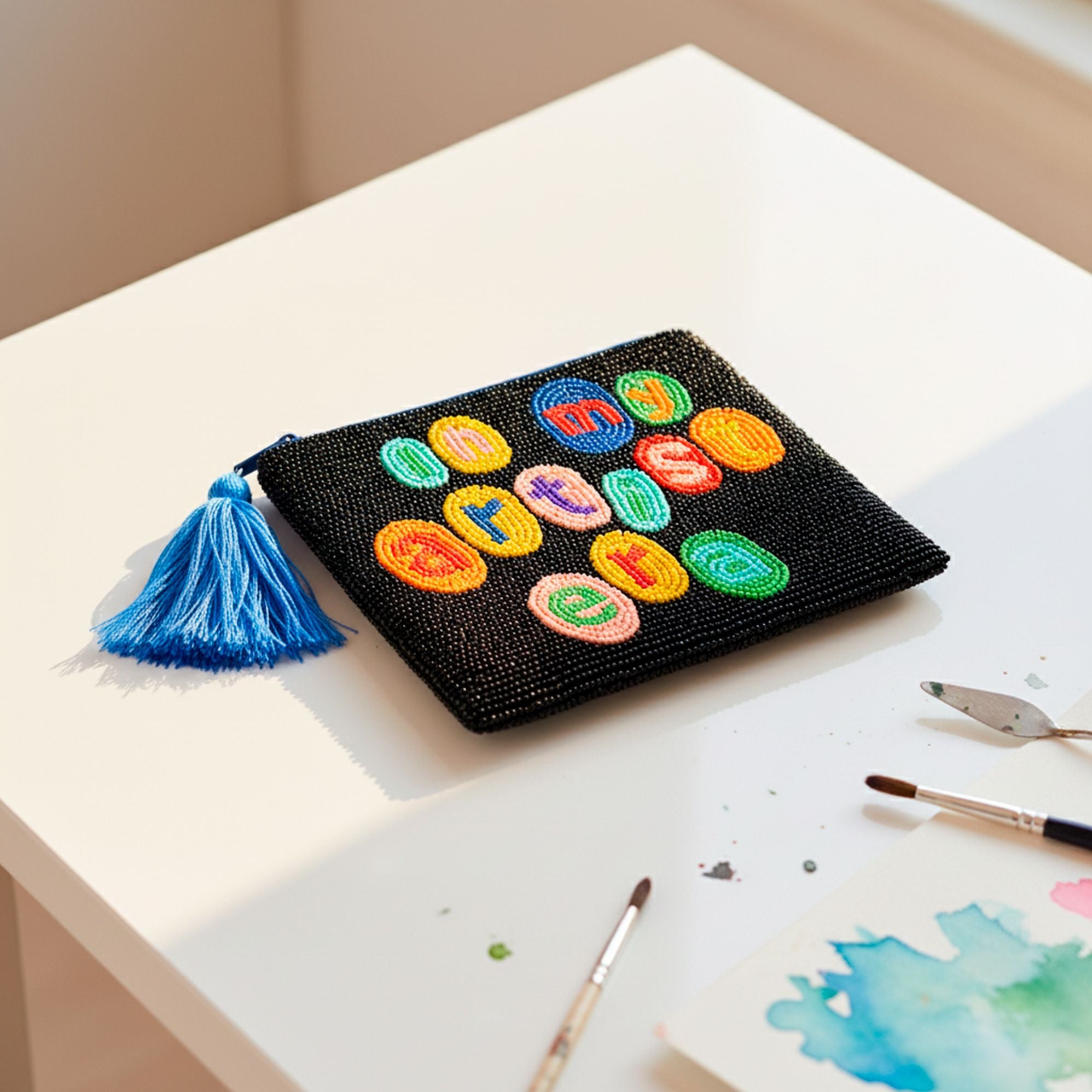 "In My Artist Era" Beaded Pouch