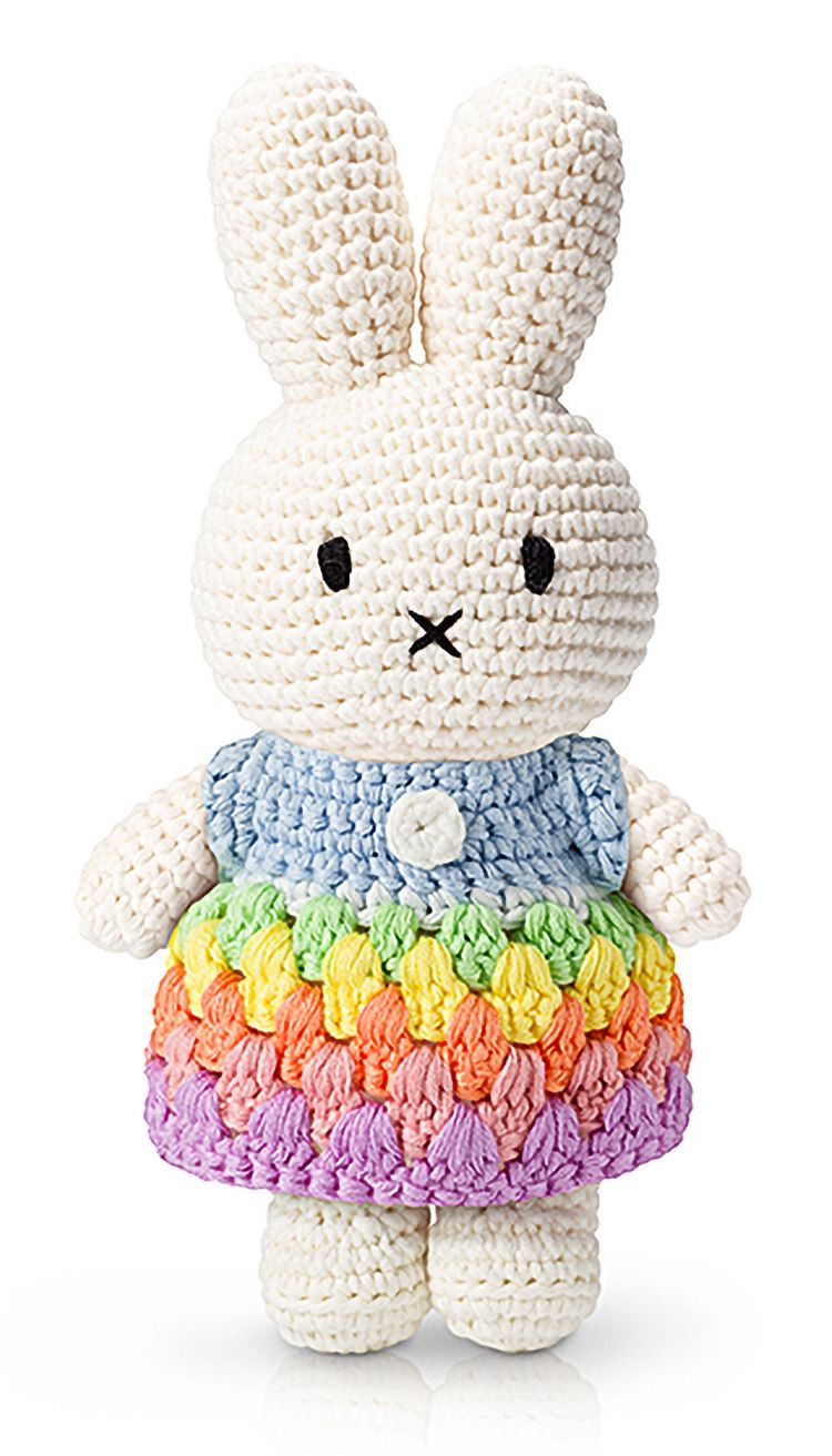 Just Dutch Miffy in her Pastel Rainbow Dress
