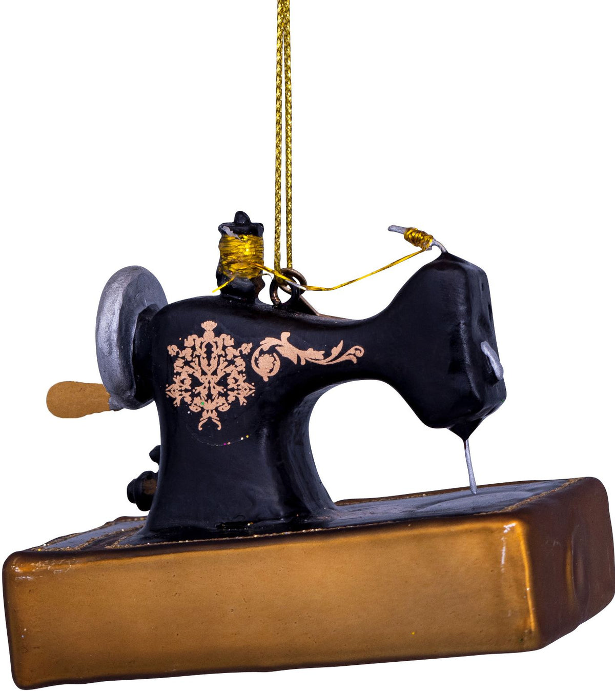 Glass Ornament, Vintage Sewing Machine