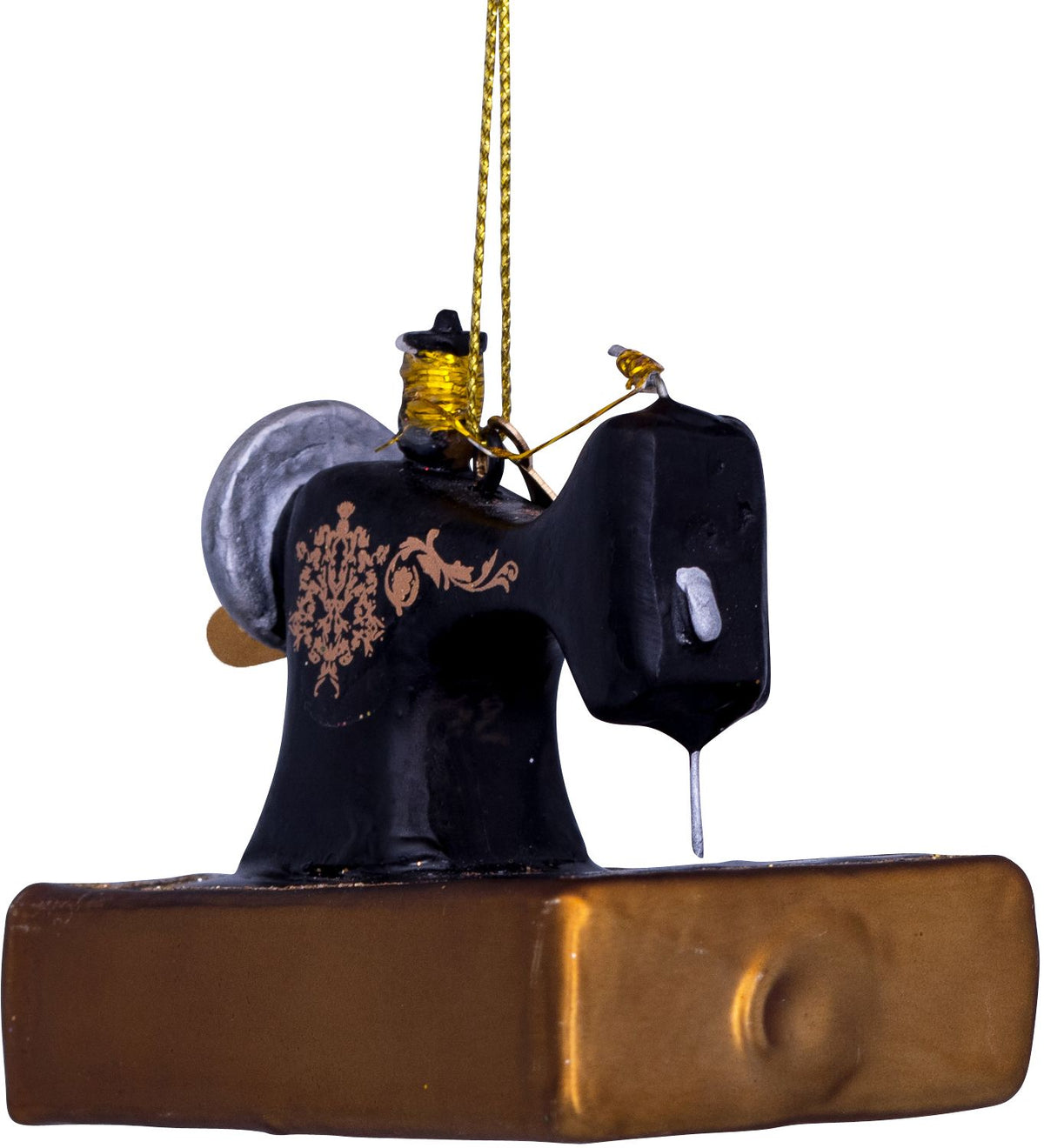 Glass Ornament, Vintage Sewing Machine