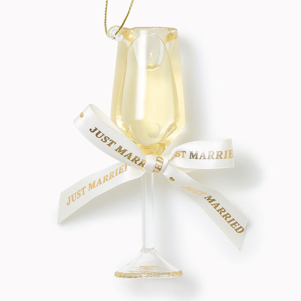 Glass Ornament ,Wedding Champagne Glass