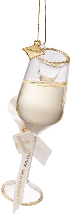 Glass Ornament ,Wedding Champagne Glass