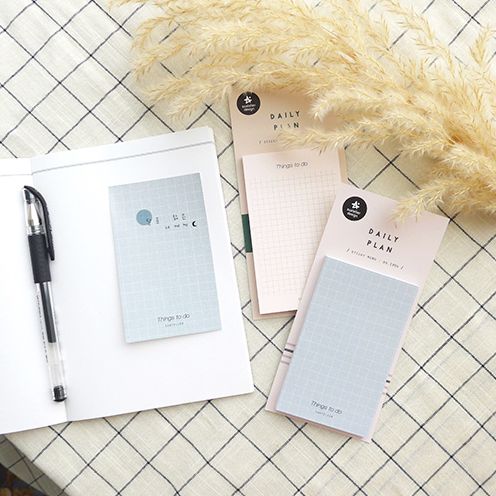 Suatelier Design Blue Grid Sticky Notes