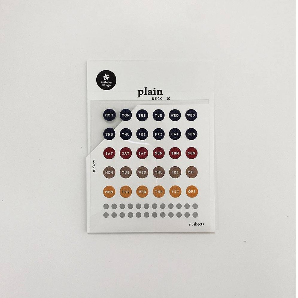 Suatelier Design Days of Week Stickers