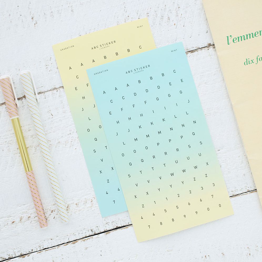 Liveworks Alphabet ABC Sticker Sheet