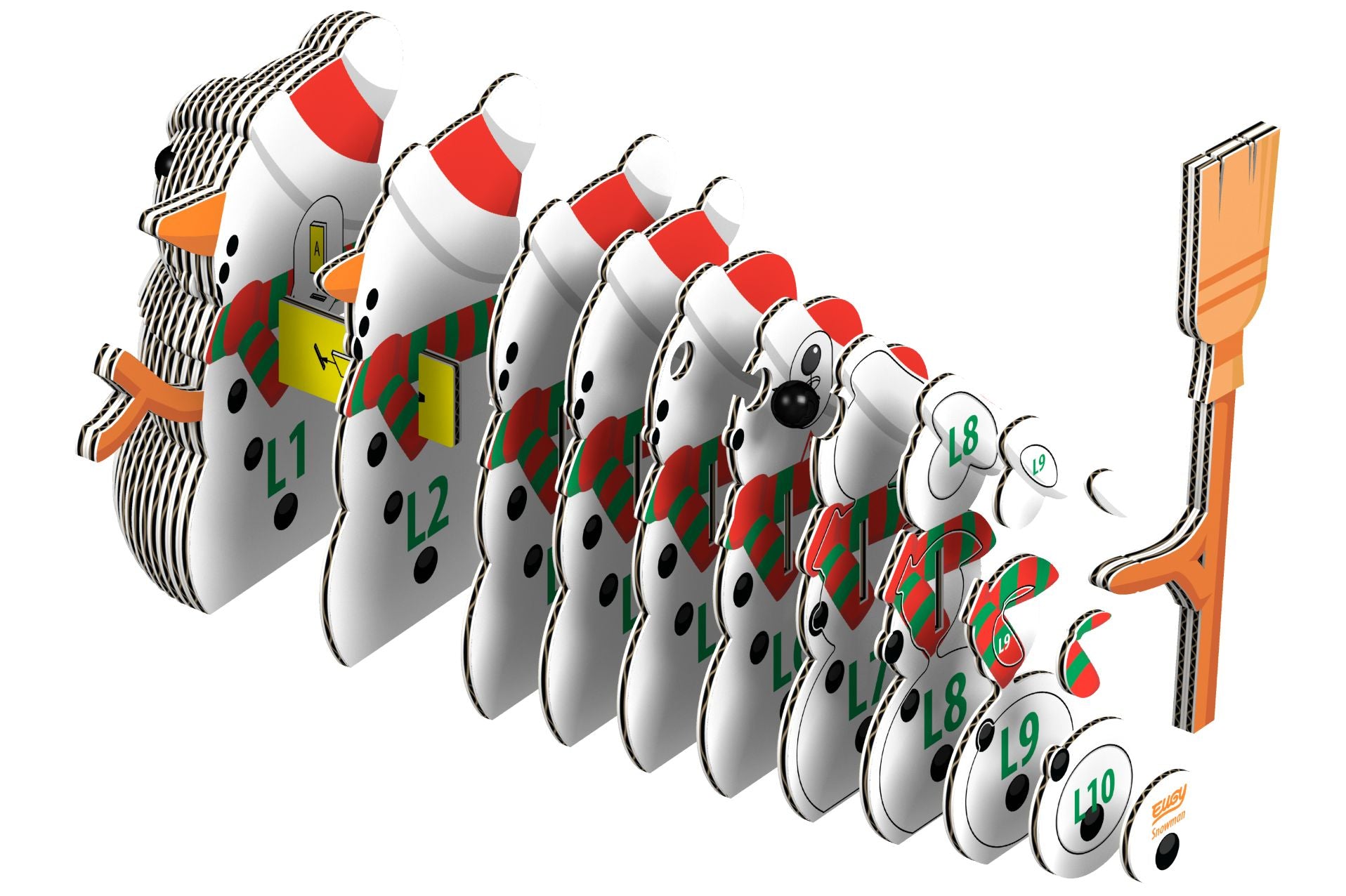 EUGY Snowman 3D Puzzle