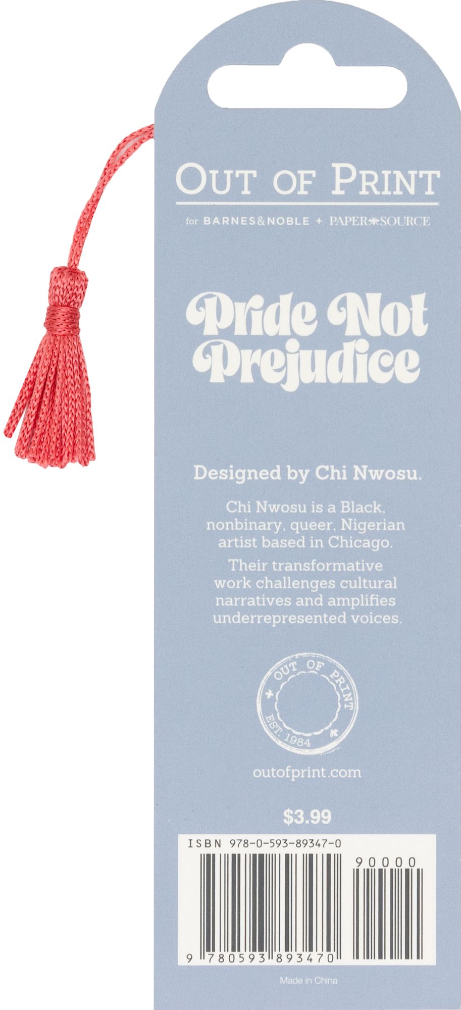 Pride Not Prejudice Bookmark