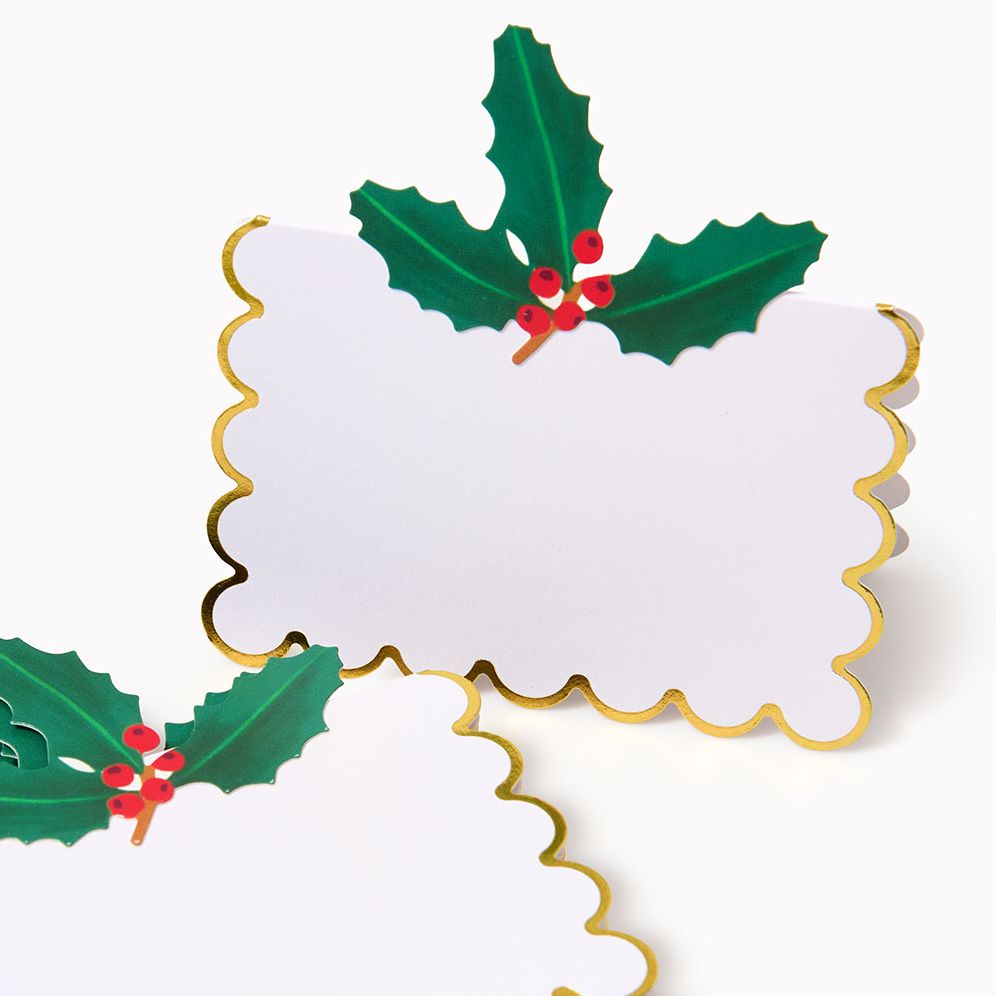 Winter Botanical Place Cards S/8