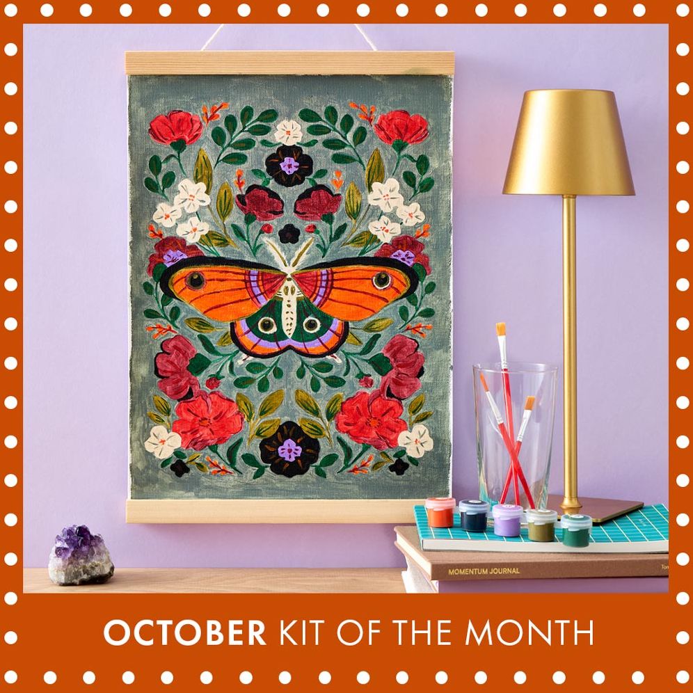 Botanical Moth Paint by Numbers