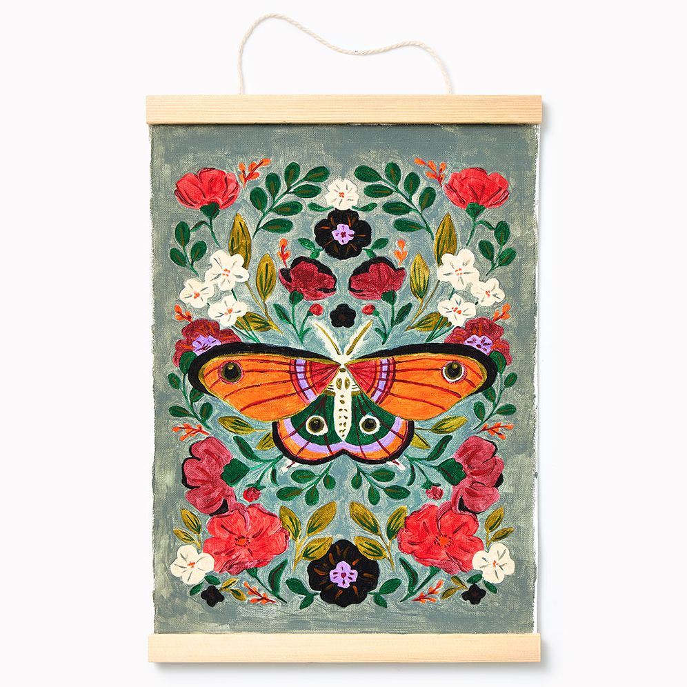 Botanical Moth Paint by Numbers