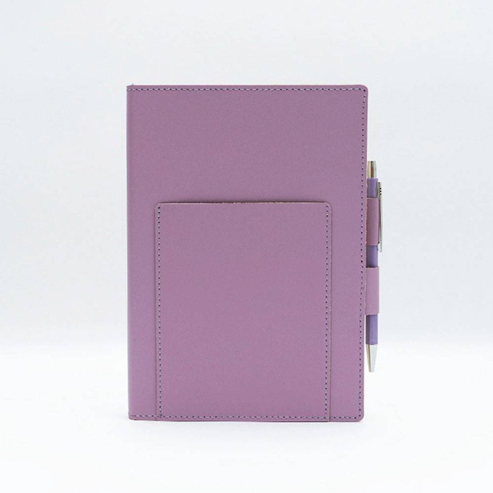 Purple Leather Journal with pen included and Blank Pages | Paper