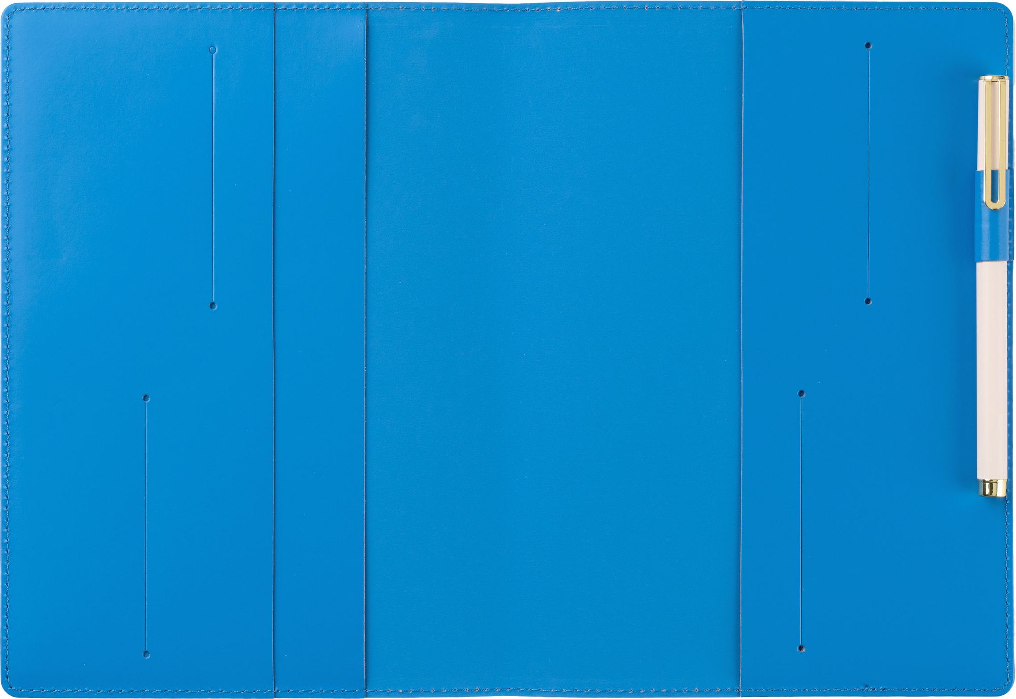 Paper Source Blue Leather Refillable A5 Journal Cover