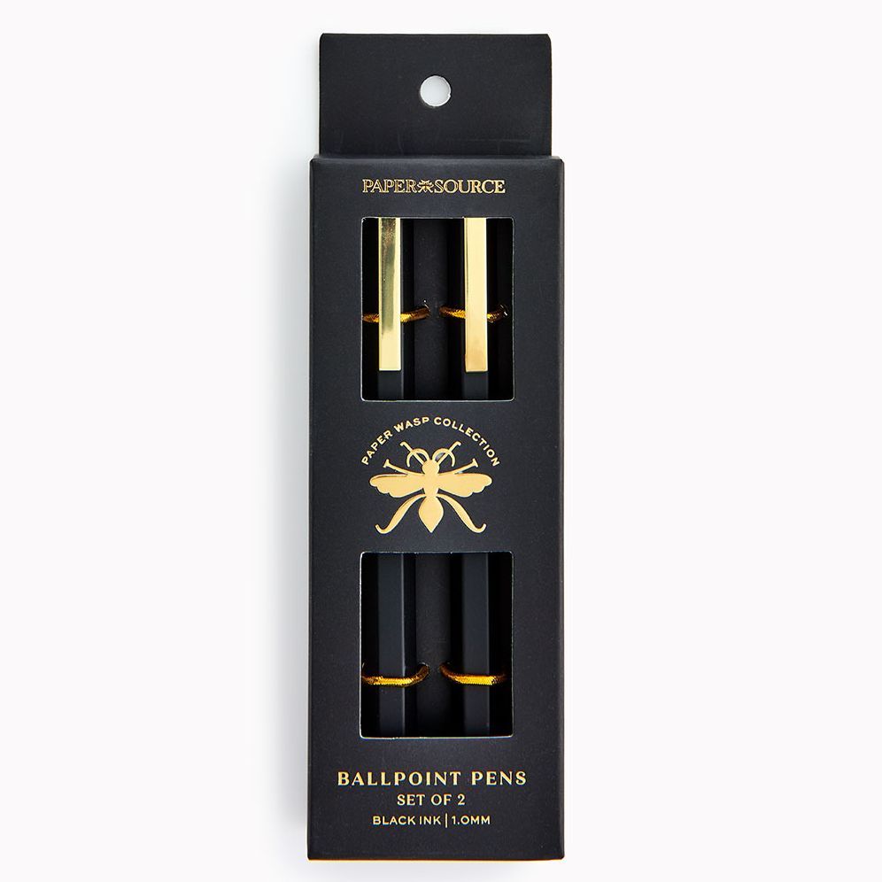 Paper Wasp Black Soft Touch Ballpoint S/2 - Limited Edition