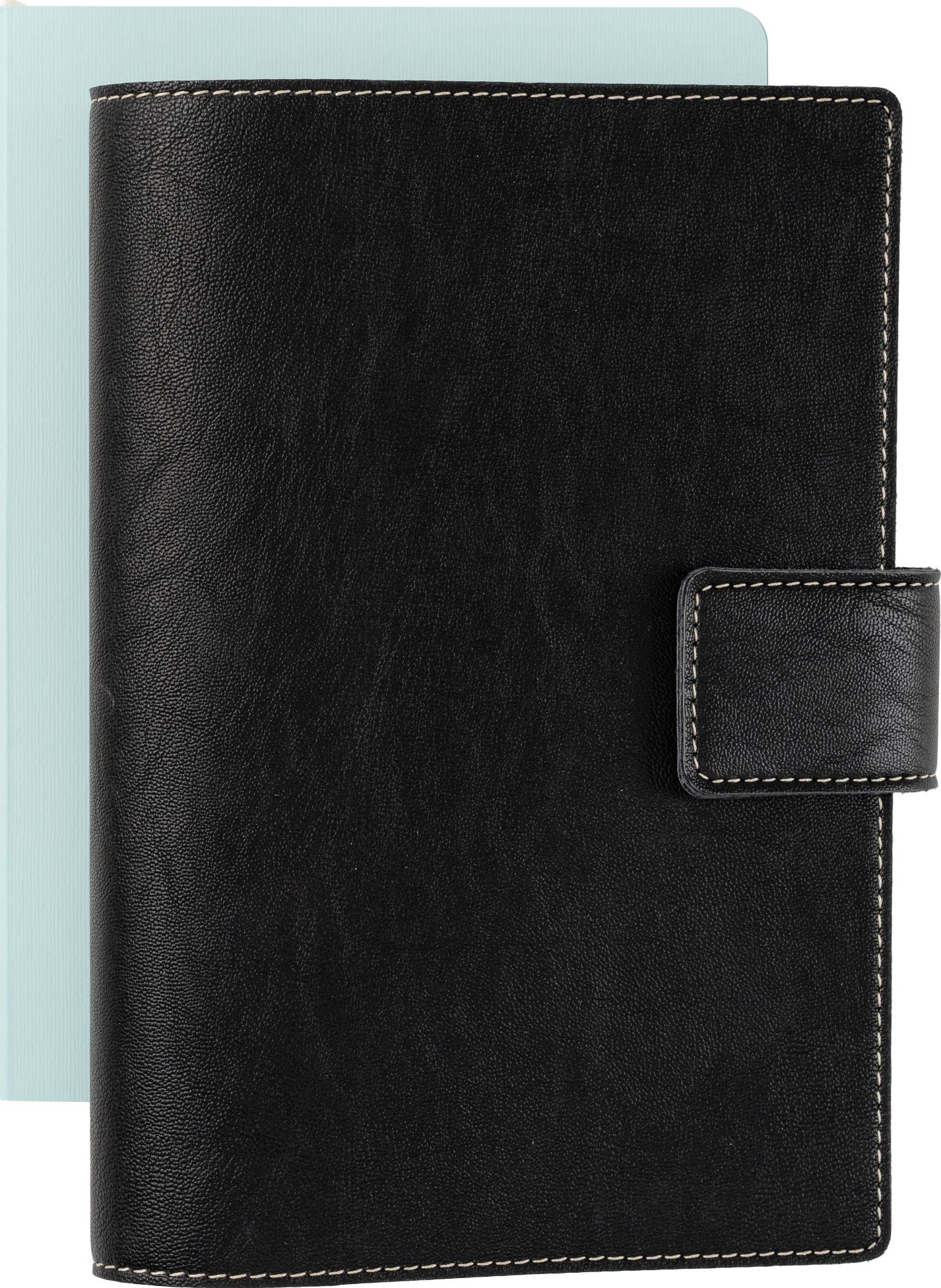 Paper Source Black A5 Leather Journal Cover with Clasp