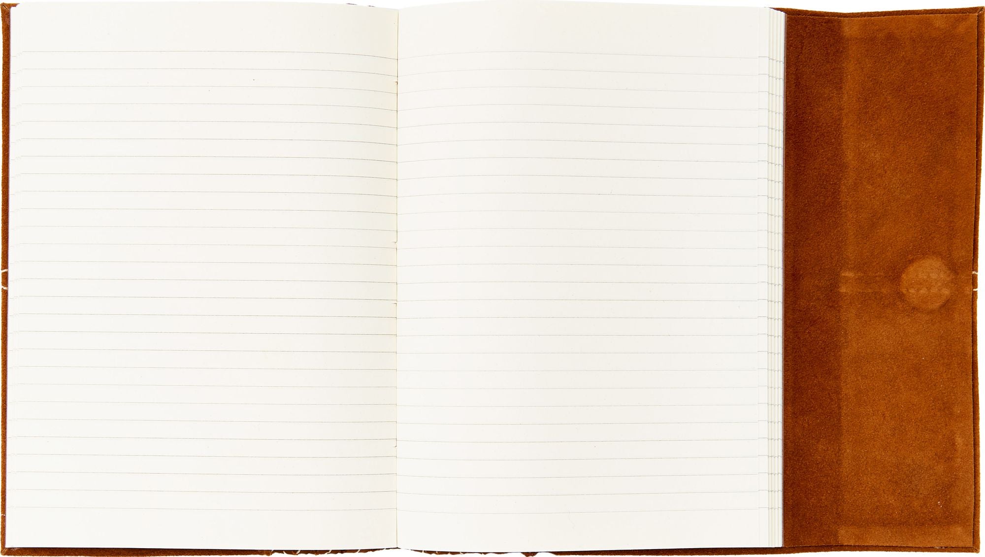 Brown Suede Journal with Weave Design