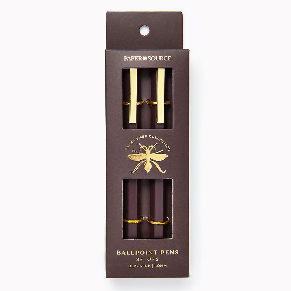 Chocolate Paper Wasp Pen S/2 - Ballpoint