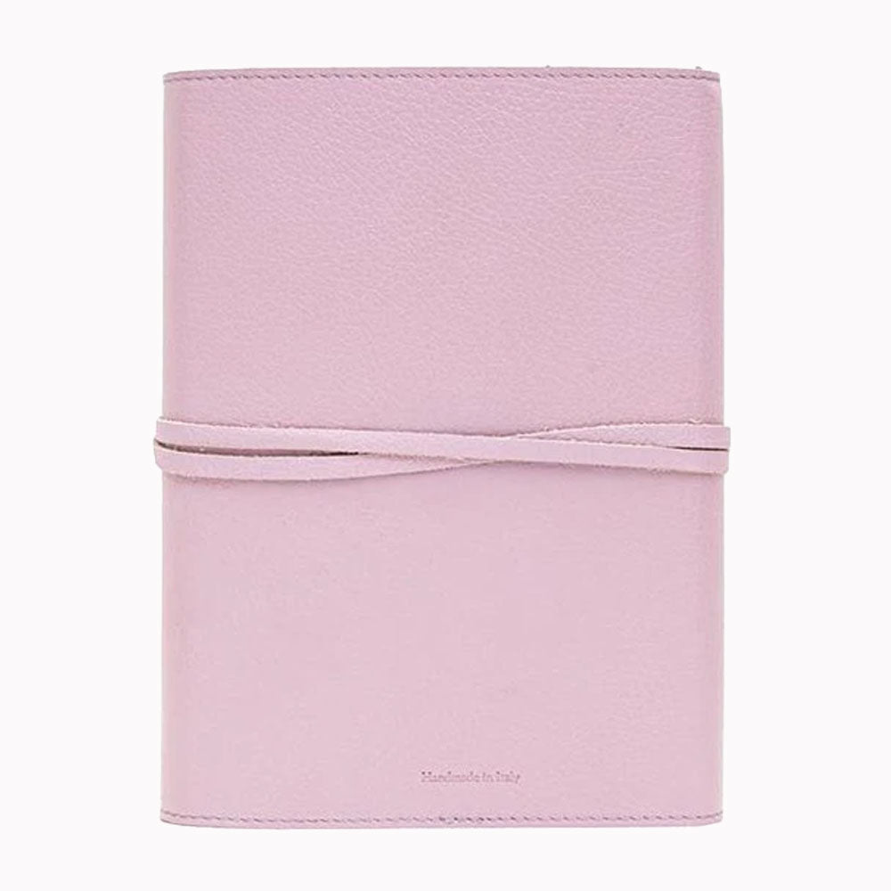 Lilac Grain Leather Journal with Tie Wraps