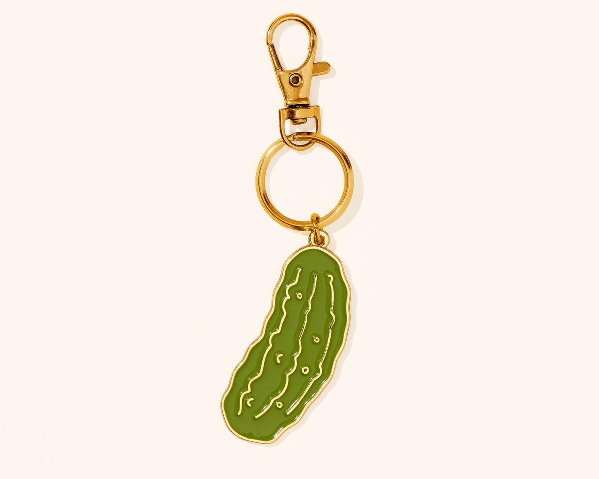 Enamel Keychain & Bag Charm - Pickle