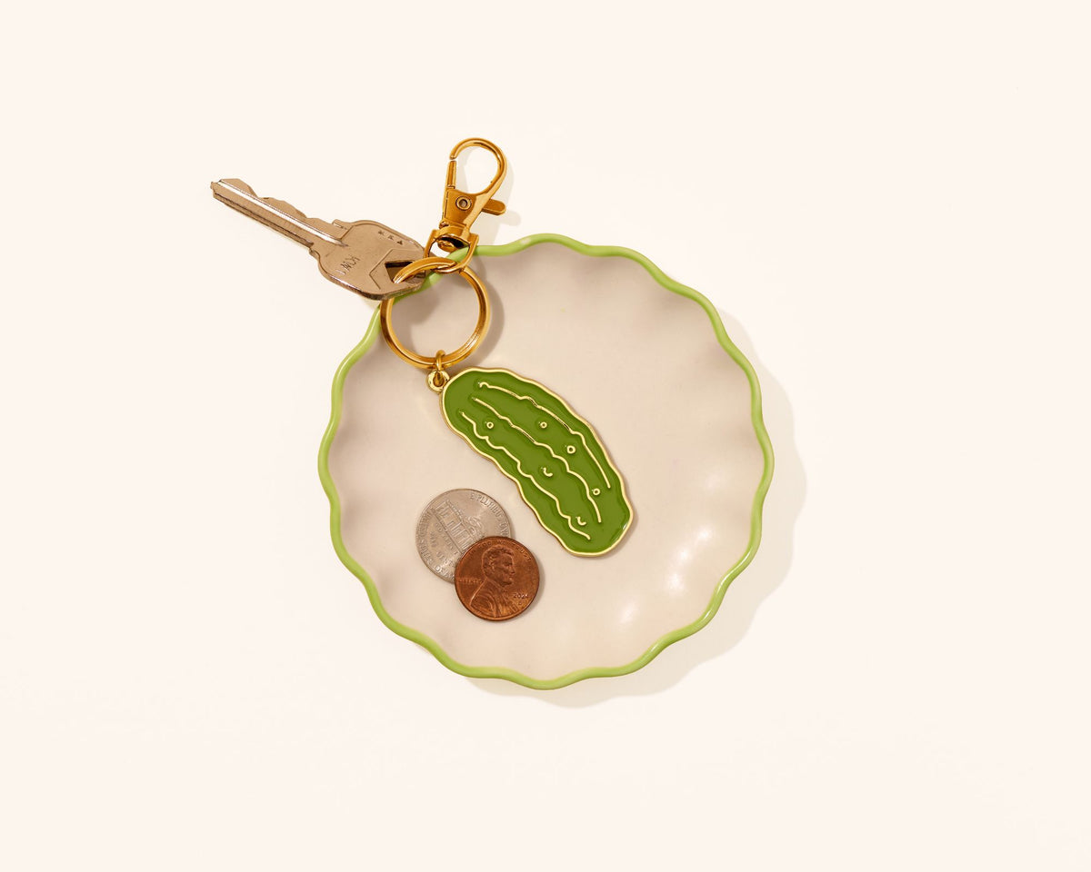 Enamel Keychain & Bag Charm - Pickle