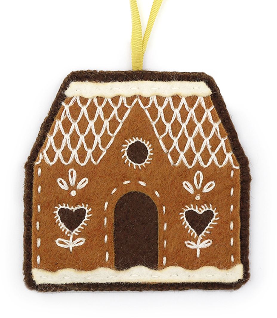 Gingerbread House Felt Ornament Kit