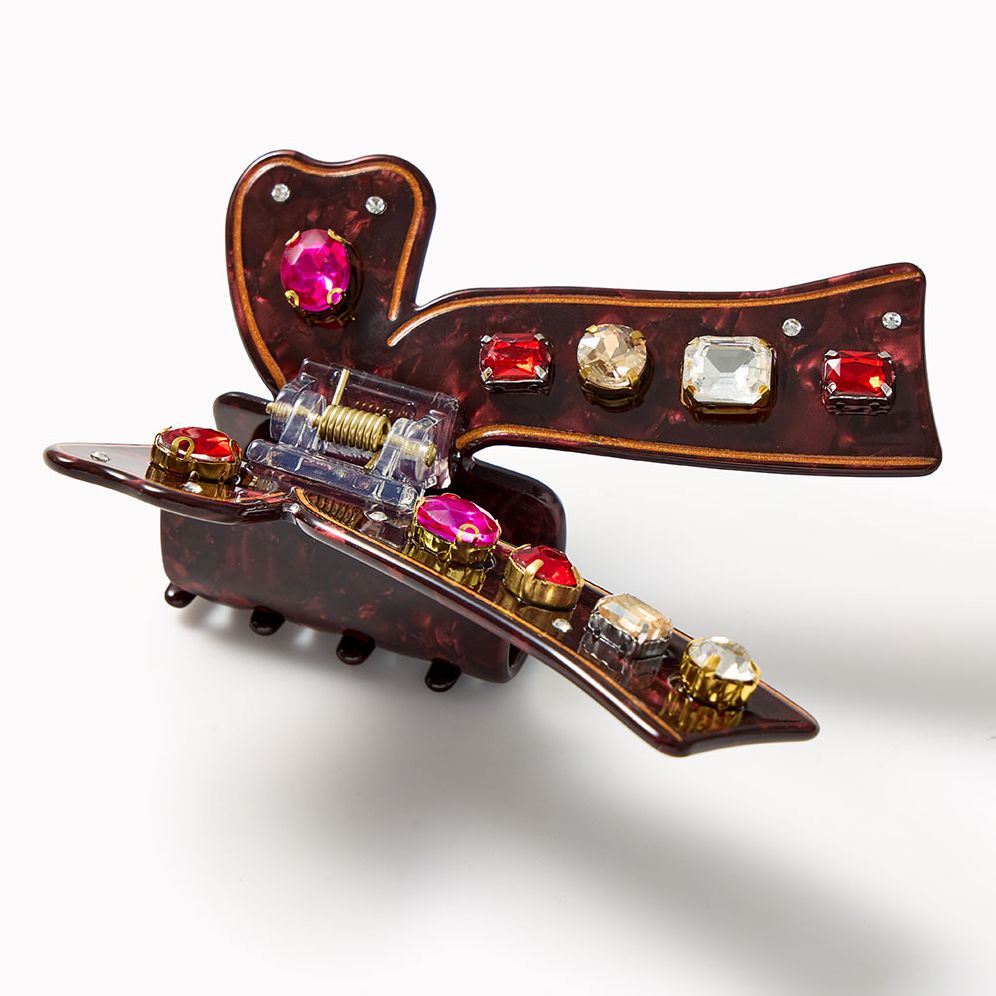 Jeweled Bow Claw Clip